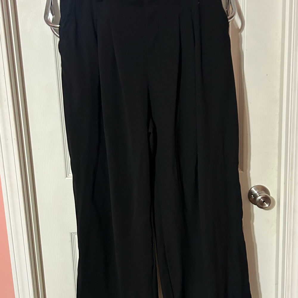 HALARA Black Wide Leg Pants Flowing High-Waisted Design